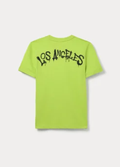 T-shirt girocollo in jersey di puro cotone ragazzo