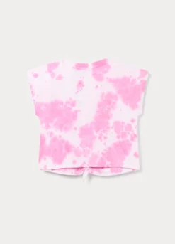T-shirt girocollo in jersey di puro cotone ragazza