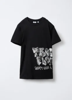 T-shirt girocollo in jersey di puro cotone ragazzo