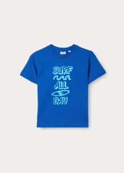 T-shirt girocollo in jersey di puro cotone bambino