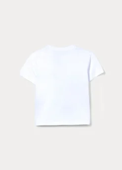 T-shirt girocollo in jersey di puro cotone bambino
