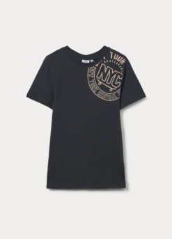 T-shirt girocollo in jersey di puro cotone ragazzo