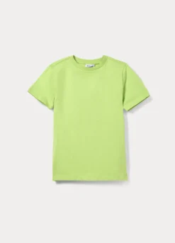 T-shirt girocollo in jersey di puro cotone ragazzo