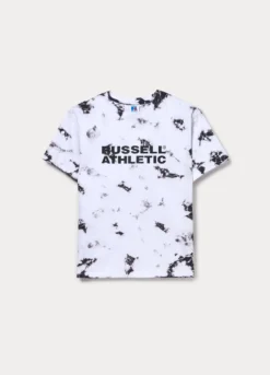 T-shirt girocollo Russel Athletic in jersey di puro cotone ragazzo