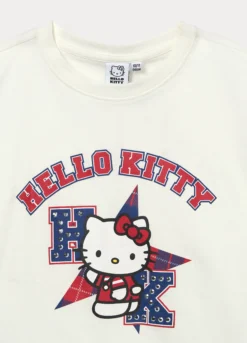 T-shirt Hello Kitty in jersey di cotone stretch bambina