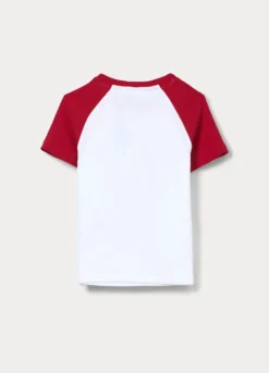 T-shirt in costina di cotone stretch ragazza