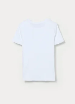 T-shirt in costina di cotone stretch ragazza