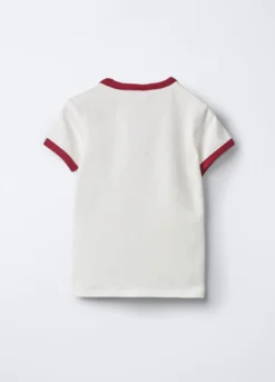 T-shirt in costina di cotone stretch Fit Slim ragazza