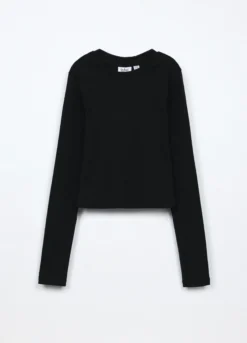T-shirt in costina di puro cotone ragazza