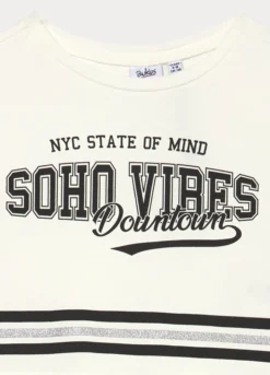 T-shirt in jersey di cotone stretch ragazza
