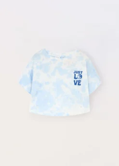 T-shirt in jersey di cotone stretch ragazza