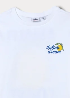 T-shirt in jersey di cotone stretch ragazza