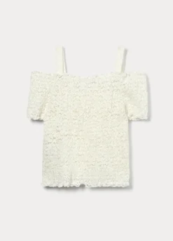 T-shirt in pizzo misto cotone ragazza