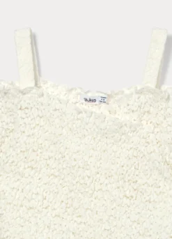 T-shirt in pizzo misto cotone ragazza