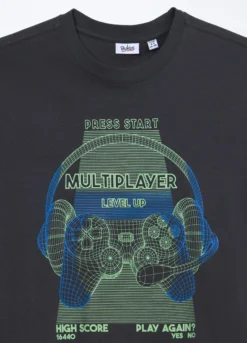T-shirt in puro cotone a maniche lunghe ragazzo