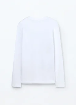 T-shirt in puro cotone a maniche lunghe ragazzo