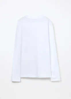 T-shirt in puro cotone a maniche lunghe ragazzo