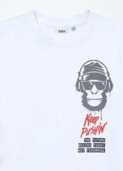 T-shirt in puro cotone a maniche lunghe ragazzo