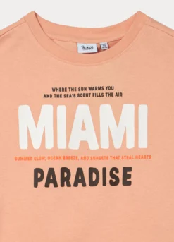 T-shirt kimono in jersey di puro cotone ragazza