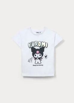 T-shirt Kuromi in jersey di puro cotone ragazza