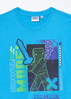 T-shirt Minecraft in jersey di puro cotone bambino