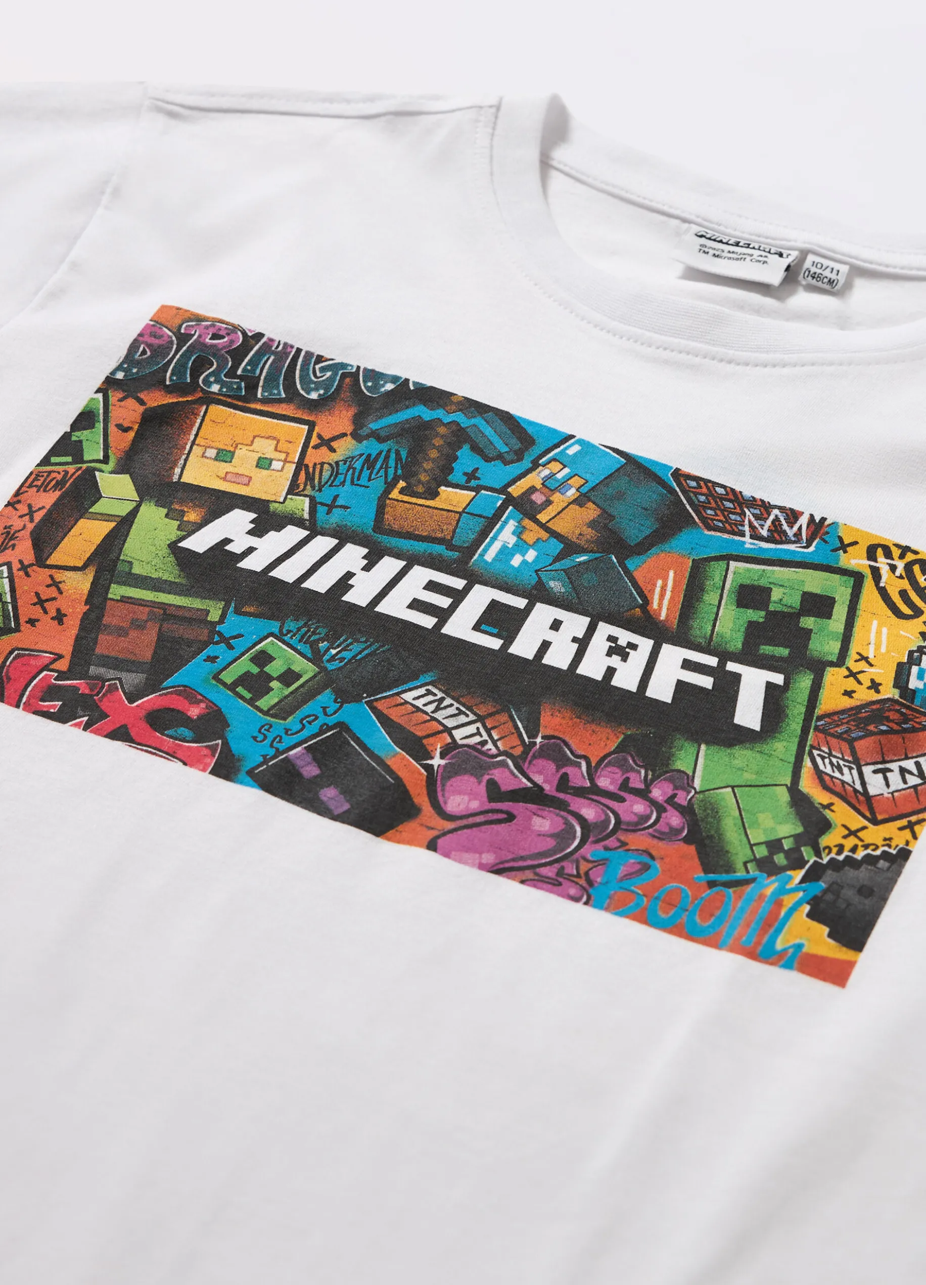 T-shirt Minecraft in puro cotone ragazzo