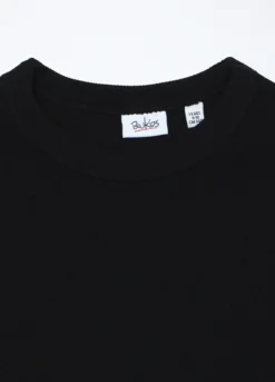 T-shirt nera in misto cotone