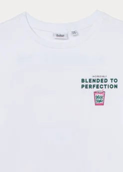 T-shirt over fit girocollo in jersey di puro cotone ragazza