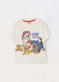 T-shirt Paw Patrol in jersey di puro cotone bambino
