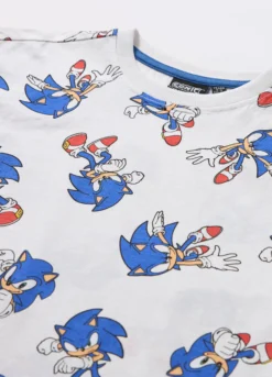T-shirt Sonic in jersey di puro cotone bambino