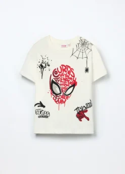 T-shirt Spider-Man a maniche corte in puro cotone bambino