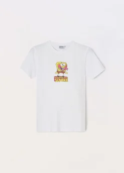T-shirt Spongebob in jersey di puro cotone ragazzo