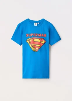T-shirt Superman in jersey di puro cotone ragazzo