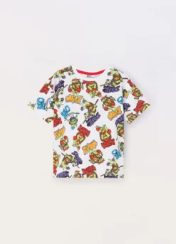 T-shirt Tartarughe Ninja in jersey di puro cotone bambino
