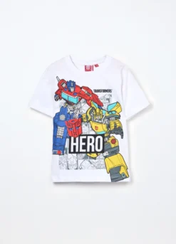 T-shirt Transformer in jersey di puro cotone bambino