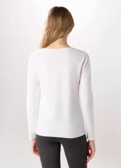 T-shirt a maniche lunghe in cotone stretch Holistic fitness donna