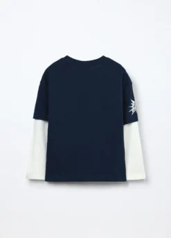T-shirt a maniche lunghe Spider-Man in puro cotone bambino