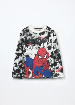 T-shirt a maniche lunghe Spider-Man in puro cotone bambino