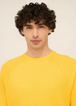 T-shirt girocollo in cotone e lino uomo