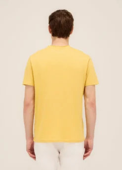 T-shirt girocollo in cotone fiammato uomo