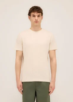 T-shirt girocollo in cotone fiammato uomo