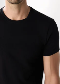 T-shirt girocollo in cotone stretch uomo