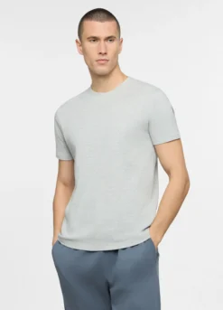 T-shirt girocollo in interlock di cotone uomo