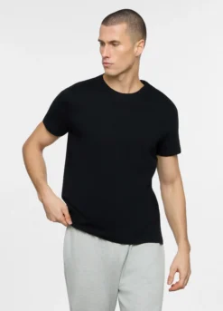 T-shirt girocollo in interlock di cotone uomo