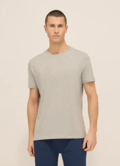 T-shirt girocollo in jersey di puro cotone uomo