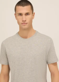 T-shirt girocollo in jersey di puro cotone uomo