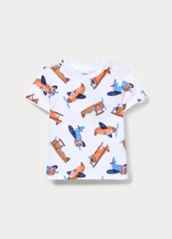 T-shirt girocollo in jersey di puro cotone
