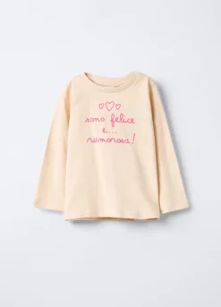 T-shirt girocollo in jersey di puro cotone bimba