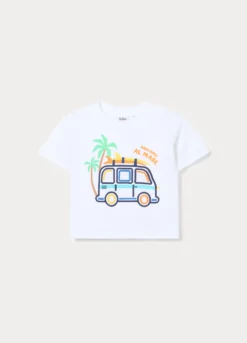 T-shirt girocollo in jersey di puro cotone bimbo