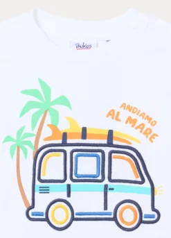 T-shirt girocollo in jersey di puro cotone bimbo